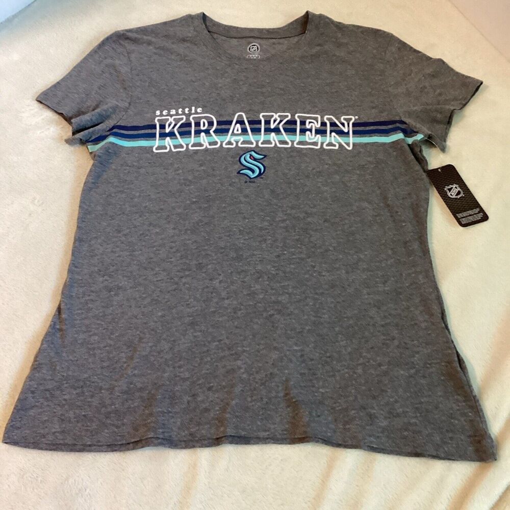 NWT Seattle Kraken Primary Logo T-Shirt Women’s Medium 8-10 NHL Hockey
